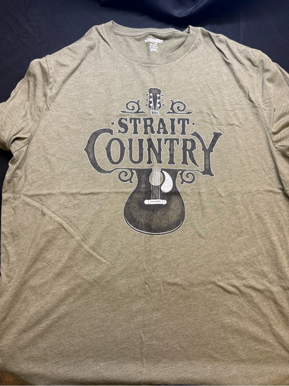 Wrangler Olive Green 'Strait Country' Graphic Short Sleeve Tee